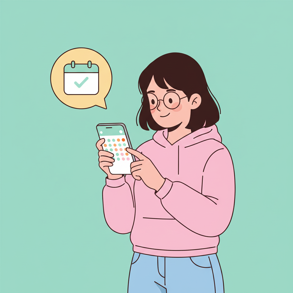 Calendário visual de glicemias